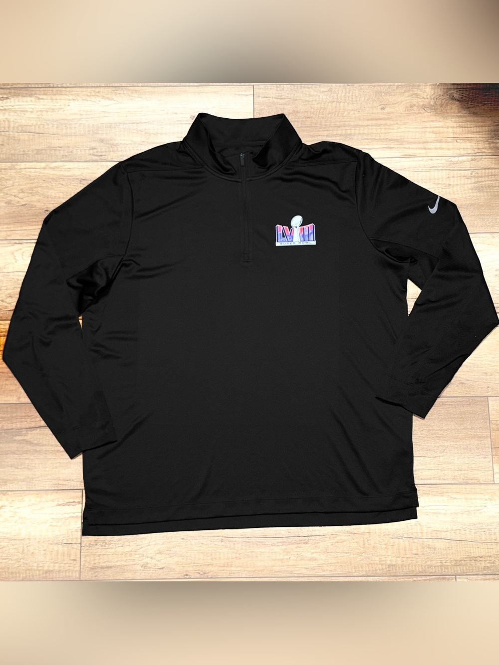 Nike Dri Fit Super Bowl LVIII 49ers vs Chiefs 1/4 Zip Wicking Pullover Mens XL